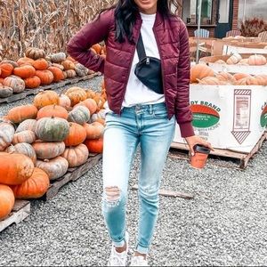 Lululemon Burgundy bomber jacket